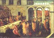 JACOPO del SELLAIO The Banquet of Ahasuerus wg painting